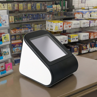 Caja de pago móvil DP8420, escáner de código QR de código de barras 2D, interfaz USB, fuente de luz LED, tableta Android, escritorio de escaneo al por menor