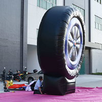 Modèle de pneu gonflable géant pour la publicité de marques de pièces automobiles, signalisation extérieure et utilisation en exposition, tissu Oxford imperméable