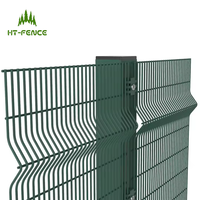 HT-FENCE Harga Murah dilapisi bubuk 358 pagar keamanan anti-panjat panel jala kawat lasan tahan lama untuk perbatasan