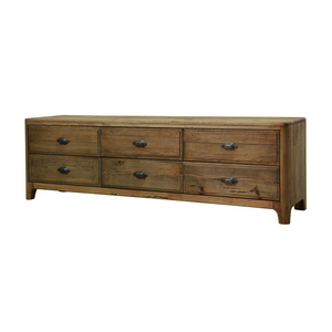 Reclaimed Wood Home Furnishings Six Drawers <strong>TV</strong> <strong>Stand</strong> Old <strong>Pine</strong> Wood End of Bed <strong>TV</strong> <strong>Stand</strong> - Product Image 2