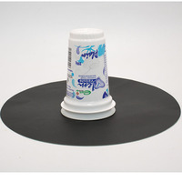 Pot à yaourt en plastique jetable personnalisé imprimé, diamètre 75 mm, 200 g, avec couvercle