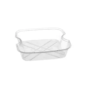 식품 건조 및 습식 분할 2 층 플라스틱 접시 투명 일회용 뜨거운 음식 용기