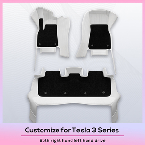Para <span class=keywords><strong>Tesla</strong></span> <span class=keywords><strong>Model</strong></span> <span class=keywords><strong>3</strong></span>, accesorios de <span class=keywords><strong>coche</strong></span> de ajuste personalizado, alfombrilla de suelo Interior, Material ecológico, cuero genuino para asiento delantero y trasero - Product Image 3