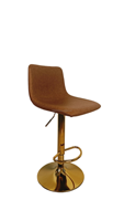 Chaise de bar pivotante réglable en tissu et cuir, avec structure en fer, design moderne pour salon