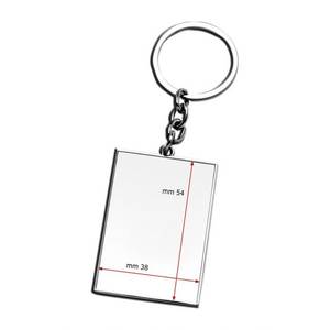 Portachiavi rettangolare in acciaio inossidabile con design cavo per l'uso quotidiano - Product Image 2