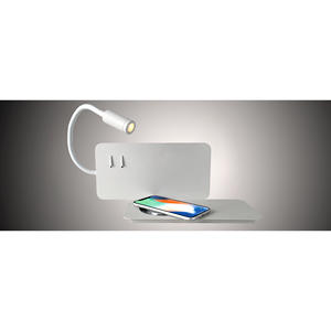 APPLIQUE A LED IPNO DX BIANCA ricca USB E WIRELESS - 810lm 4000K 6 + 3W - Product Image 1