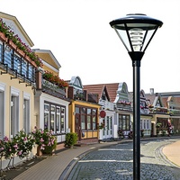 Lámpara LED Profesional de 150Lm/W para Poste de Aluminio, Tipo UFO, IP65 Impermeable, para Exteriores, Jardines, Parques Públicos y Proyectos Comerciales