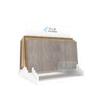 Présentoir de carreaux de céramique à fente présentoirs d'échantillon de Quartz de marbre support d'affichage en métal d'ardoise de pierre de plancher en bois