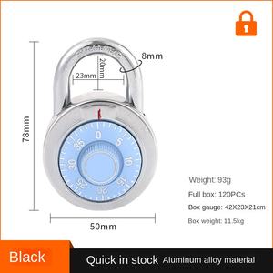 卸売50mm家庭用盗難防止ラウンド亜鉛合金ターンテーブルパスワードロック耐久性のある新しい在庫 - Product Image 3