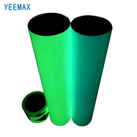 Cinta de Vinilo Reflectante Luminosa en la Oscuridad, Autoadhesiva, Imprimible, de PET/PVC, Fotoluminiscente YEEMAX, para Señalización de Seguridad Vial