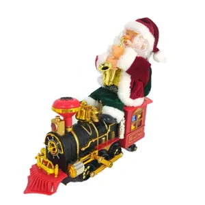 ไม้ซานตาเพลงคริสต์มาสของขวัญคริสต์มาสของเล่นรถไฟ
