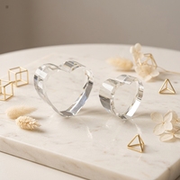 Photo en cristal 3D en forme de cœur avec base lumineuse |   Décoration et cadeau de mariage personnalisés avec photo polie sur mesure