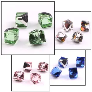 6/8mm Crystal Glass Beads For Jewelry Making Faceted Cube Bead Necklaces Bracelet Earrings Home Decoration DIY Accessories