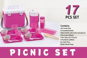 Usine en gros 17 pièces pique-nique en plein air <span class=keywords><strong>Camping</strong></span> bière refroidissement Mini voiture en plastique glacière pichet à eau ensemble - Product Image 5