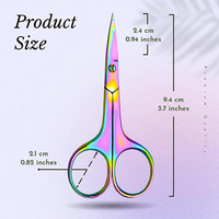 Ciseaux à ongles professionnels à poignée en céramique avec revêtement en titane 3.9 0.92 pointe fine pour outil de beauté polyvalent pour manucure à cuticules
