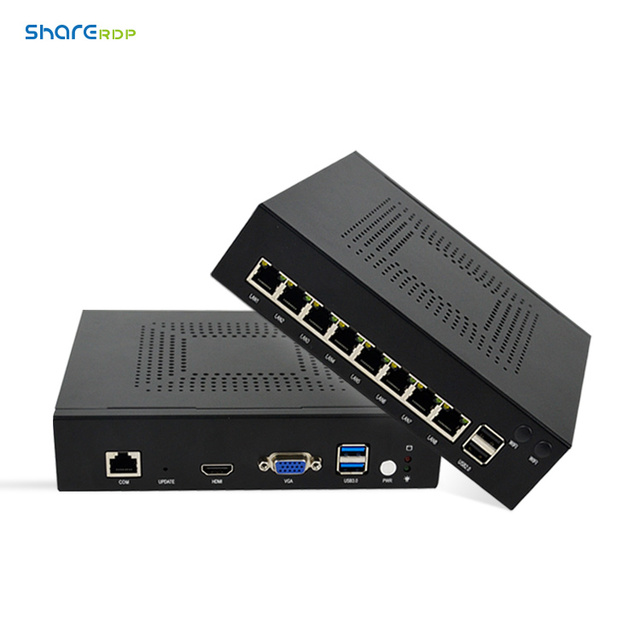 Sharerdp Factory RK3568 Mini PC 2.5G 2G Firewall Industrial Fanless 8Lan Pfsense Mini Computer Opensense Firewall Soft Stock