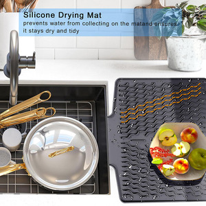 Tapete de Silicona Antideslizante para Secar Platos, Resistente al Calor, para Drenaje de Vajilla, para Grifo de Cocina - Product Image 6