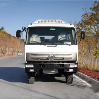 Nouvel autocar Dongfeng 28 places Euro 3 Diesel à transmission manuelle, bus tout-terrain 6x6, 190 ch, cabine à toit plat, 7500 kg, moteur 4-6L