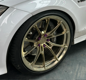 Nuevas Llantas de Aleación Forjadas de Perfil Cóncavo Profundo, Acabado Dorado Pulido, 18-22 Pulgadas, 5x114.3/5x120/5x112/6x139.7, Forjadas a Medida para Tesla - Product Image 4