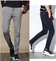 Pantalons pour hommes en nylon spandex du fabricant de l'usine OEM ODM Lot de tissu extensible dans les 4 sens style tissé respirant et uni en stock