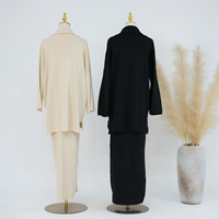 Offre Spéciale pour l'hiver haut et jupe ensemble femmes musulmanes deux pièces ensemble pull modeste femmes islamiques vêtements islamiques modestes