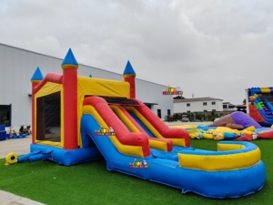 <span class=keywords><strong>Castillo</strong></span> Inflable Comercial con Tobogán, de PVC, para Uso <span class=keywords><strong>en</strong></span> Interiores y Exteriores, Ideal para Fiestas Infantiles y Alquiler - Product Image 4