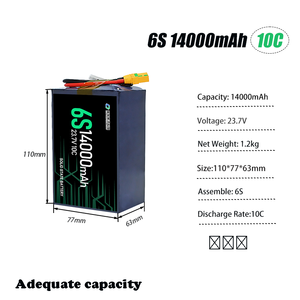 2025 QiQi New Drones <span class=keywords><strong>Battery</strong></span> 4S 6S 11000mah <span class=keywords><strong>14000mah</strong></span> Bateria de íon de lítio sólido Bateria recarregável durável