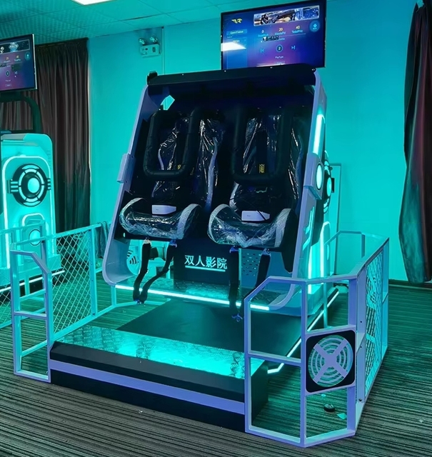 Indoor 9D VR Arcade Cinema Simulator 360 Game Machine for Two Players with 40+ Games for Shopping Mall & Educational Areas
