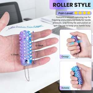 Little Ouchies douleur Fidget douleur Stim outil rotatif Spiky sensoriel Fidget jouets pour adultes soulagement de l'anxiété 3D imprimé Grippie - Product Image 2