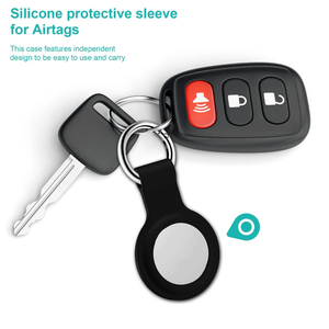 Funda Protectora de Silicona <span class=keywords><strong>para</strong></span> <span class=keywords><strong>Apple</strong></span> <span class=keywords><strong>AirTag</strong></span>, Funda Antiarañazos con Soporte Seguro <span class=keywords><strong>para</strong></span> Llavero, Accesorios <span class=keywords><strong>para</strong></span> Cubrir el Rastreador - Product Image 2