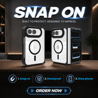 Coque de téléphone magnétique transparente anti-jaunissement pour iPhone Duo, protection directe d'usine