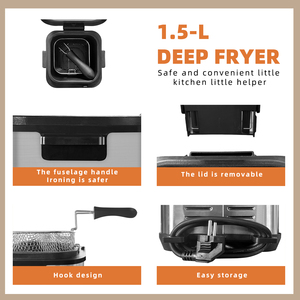 1.5l <span class=keywords><strong>mini</strong></span> bể duy nhất điện sâu chất béo <span class=keywords><strong>Fryer</strong></span> với thép không gỉ sử dụng nhà dầu <span class=keywords><strong>Fryer</strong></span> cho chiên gà chip khoai tây ODM/OEM - Product Image 2