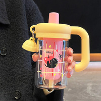 Bouteille d'eau Kecolove 750 ml pour chat avec poignée, filtre et design anti-poussière, idéale pour les étudiants, les enfants, les activités de plein air et les voyages.