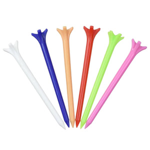 ทีกอล์ฟพลาสติกขนาด 100 มม. ทนทาน สีผสม สำหรับอุปกรณ์กอล์ฟ - Product Image 5
