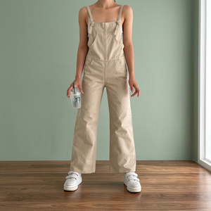 Denim Gardener Casual Breathable Button Canvas <b>Overalls</b>-BEIGE - Product Image 3