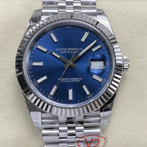 นาฬิกากันน้ำคุณภาพเยี่ยม ขนาด 41 มม. VS Factory ตัวเรือนเหล็ก 904L เครื่อง ETA 3235 รุ่นดำน้ำ 126334 นาฬิกาสีน้ำเงินสุดหรู - Product Image 1