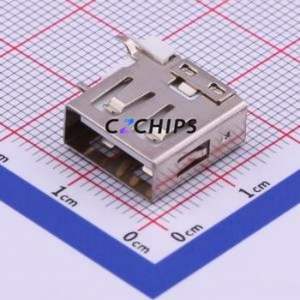 U-A-24D2-W-7 USB Connector Through hole Component (THT) Connector Type-A USB 2.0 Female Side Insert - Product Image 1