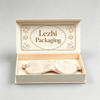 Boîte cadeau magnétique de luxe personnalisée en usine pour masque oculaire en soie de mûrier, emballage haut de gamme avec impression en relief