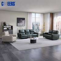Ensemble de canapés inclinables électriques en cuir véritable MANWAH CHEERS pour salon, 3+2+1 places, meubles modernes, ergonomiques et inclinables