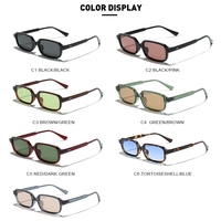 Lunettes de soleil unisexes UV400 Lentilles colorées rectangulaires Confortables à la mode Logo personnalisé Hot Selling High Quality Driving Shades