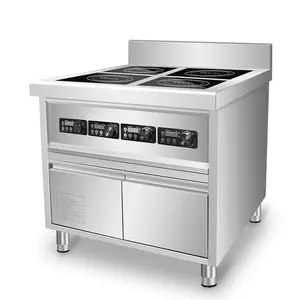 Commercial Induction Cooker Multi-Head Potfurnace 4/6 Flat High-Power Four/Six-Eye Cabinet Electromagnetic Oven W