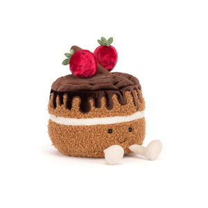 Precio de fábrica: Peluche de pastel de chocolate Glacy, adorable juguete de peluche de postre, mascota personalizada de panadería, peluche suave al por mayor. - Product Image 1