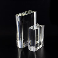 Trophée en cristal K9 fait main en forme de livre, vente en gros d'usine, avec logo personnalisé et emballage cadeau
