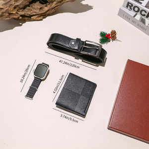 Coffret Cadeau 4 Pièces Montre Connectée, Portefeuille et <span class=keywords><strong>Ceinture</strong></span> pour Homme en Acier Inoxydable – Idéal pour le Branding d'Entreprise, les Cérémonies d'Ouverture et les Incentives pour Employés - Product Image 4