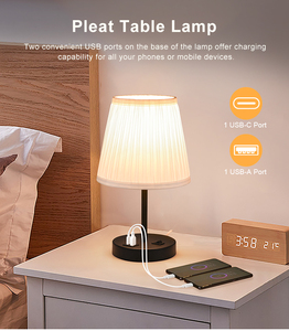 Lampada da tavolo retrò classico tessuto di lino bianco <span class=keywords><strong>Vintage</strong></span> paralume affusolato impero E27 Base rotonda in <span class=keywords><strong>metallo</strong></span> moderne lampade stile metà secolo - Product Image 2