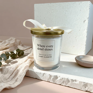 Candela Profumata in Cera di Soia con Logo Personalizzato Gratuito, Lussuosa Tazza in Vetro, Regalo Aromaterapico per San Valentino e Decorazioni Natalizie - Product Image 5