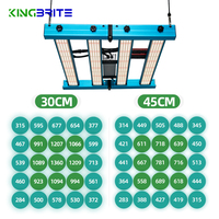 الأحدث!! KingBrite 240w v4 مصباح بار مع LM281B / LM301H و epistar 660nm الأحمر UV IR Led تنمو ضوء