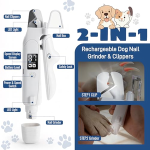 Upgraded 2-in-1 Automatic Electric <b>Dog</b> Nail Grinder and Clipper with Portable Design Battery-Powered USB Charging LED <b>Light</b> - Product Image 4