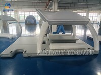 Plateforme de loisirs aquatiques gonflable flottante DFW de bonne qualité, étanche, avec tente