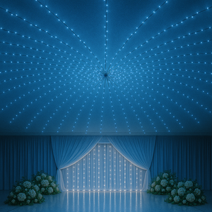 Blu ghiaccio LED <span class=keywords><strong>soffitto</strong></span> fata baldacchino per decorazione di nozze - Product Image 3